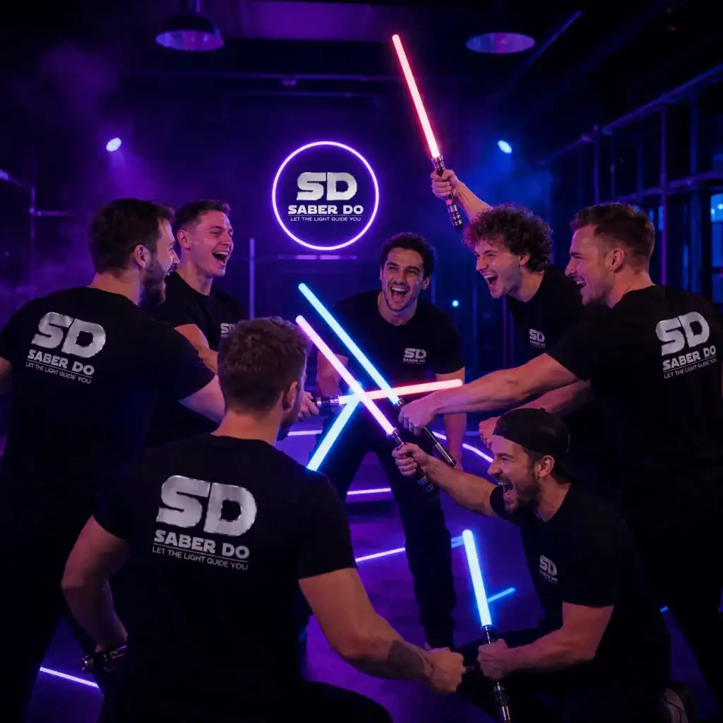 Gruppenangebot mit Lichtschwertern im SaberDo Studio München